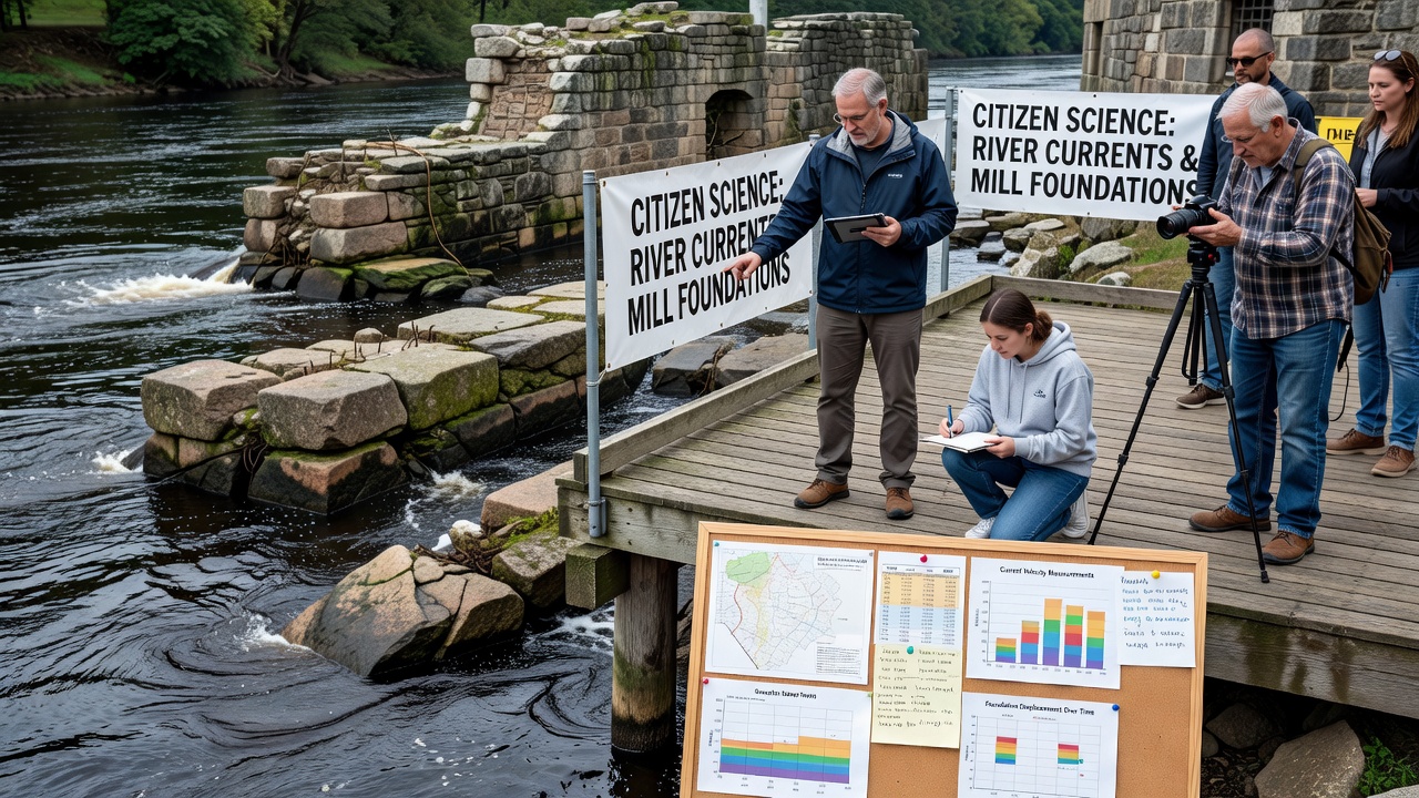 Local Residents Document Shifting River Currents and Their Effect on Historical Mill Foundations Through Citizen Science Initiatives